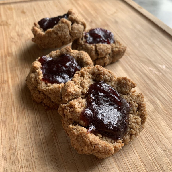 Gluten-free blackberry thumbprint cookies